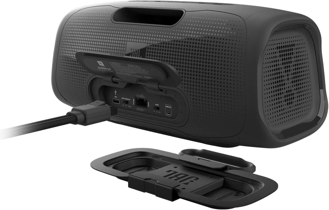 JBL BassPro Go - in-Vehicle Powered subwoofer & Full-Range Portable Bluetooth Speaker,Black