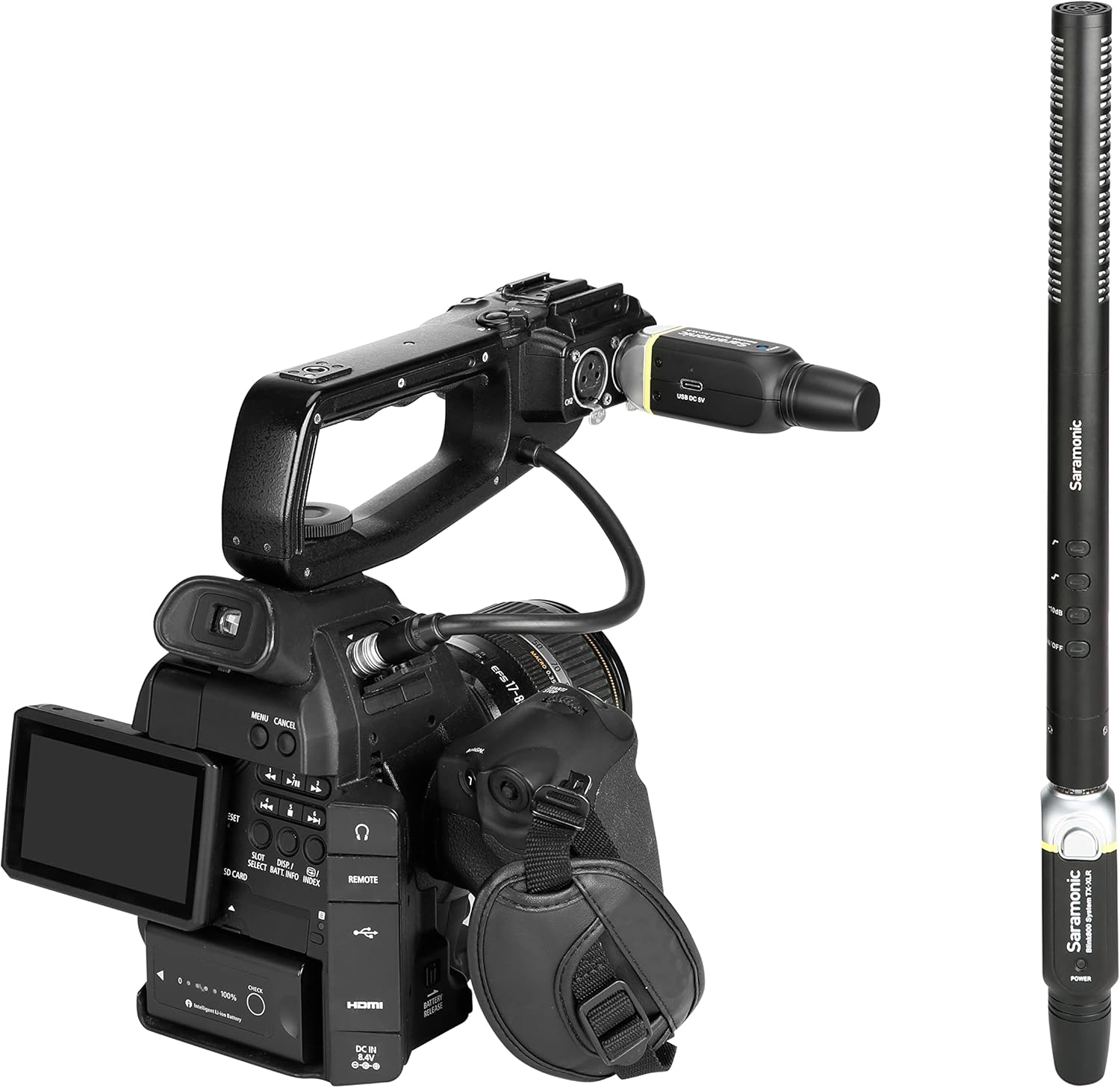 Saramonic 5.8GHz Wireless Plug-On XLR System for Dynamic and Battery-Powered Microphones with Plug-in XLR Receiver (Blink 800 B2) (BLINK800B2)