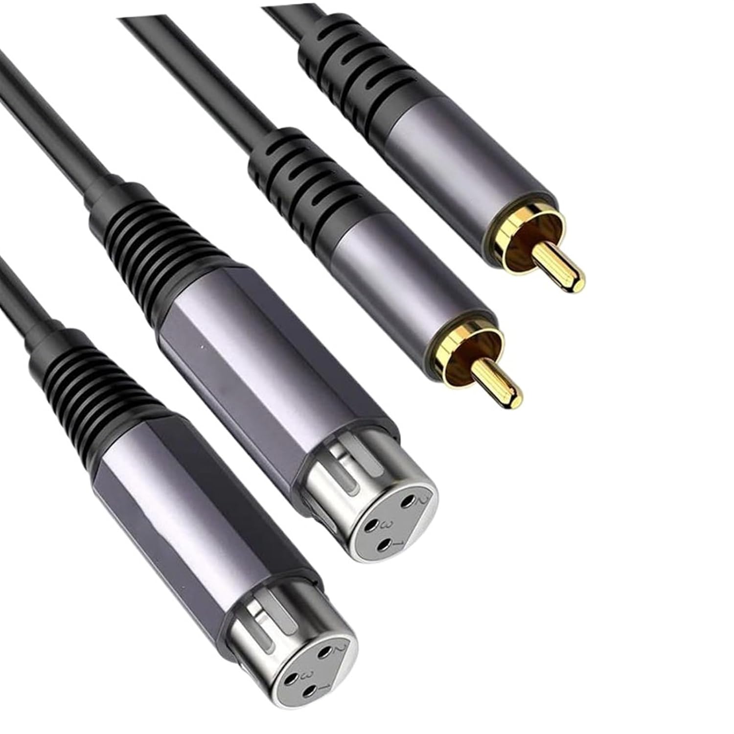 Pro Audio Cable 2 XLR Female to 2 RCA Male Cable HiFi Stereo RCA to XLR Speaker Microphone Amplifier Mixer Patch Cable(300cm)