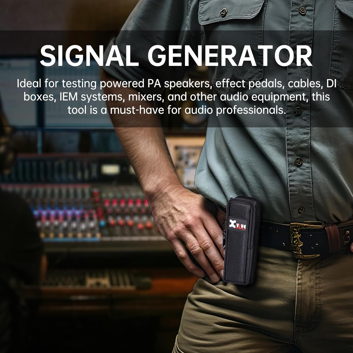 Xvive AT-1 Portable Audio Tester,Signal Generator, XLR Cable Tester, Phantom Power Checker, Input Level Meter & Headphone Monitor, Audio Tool for XLR Cable,PA/IEM System, Mixers, DI Box