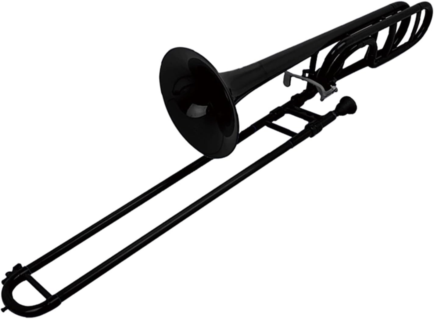 TSTS B Flat Tenor Trombone Plastic Brass Instrument for Beginners and Professionals Beginner Trombone (Color : Black)
