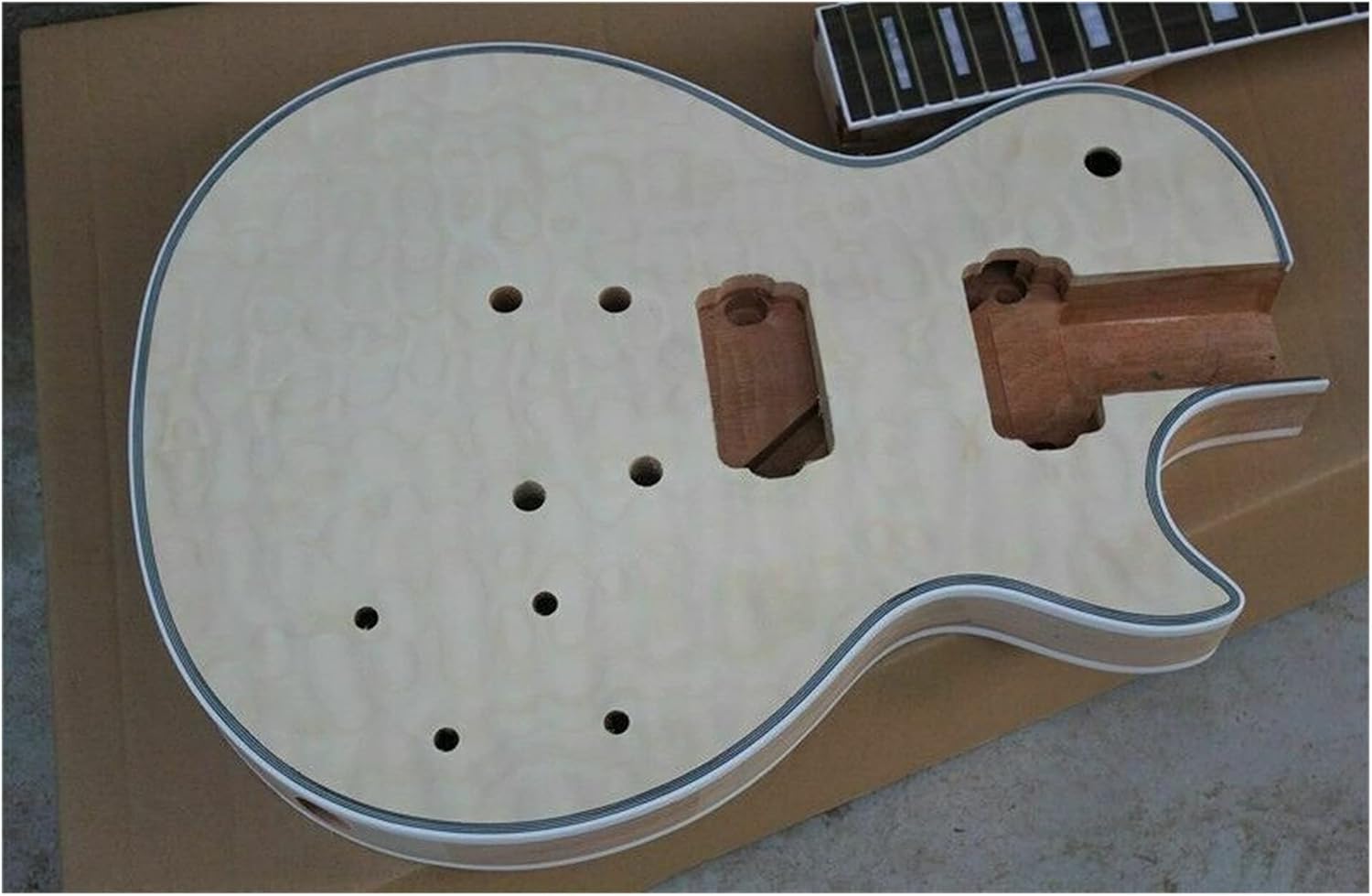 Unfinished Guitar Body 1 Set Unfinished Guitar Neck and Body for LP Style Electric Guitar Kit DIY Guitar DIY Accessory