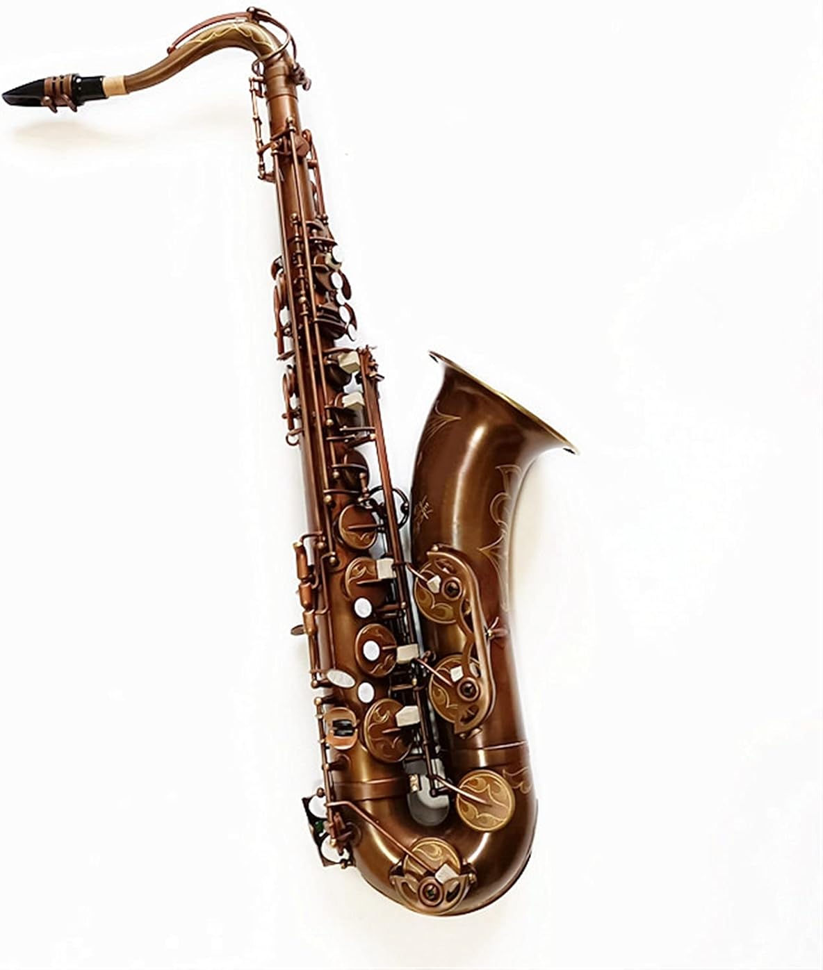 B Flat Tenor Saxophone/Wind Instrument Bare Copper Retro Beginner Saxophone Performance Test Saxophone Straight