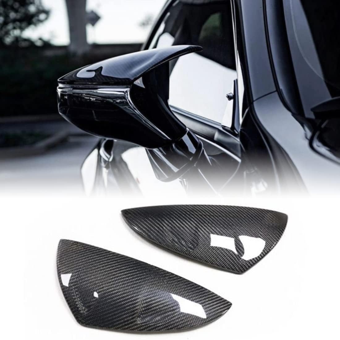 Real Carbon Fiber Mirror Caps Covers Fits for Lexus IS300 IS350 IS500 2021 2022 2023 Side Door Rearview Mirror Cap Trim Car Accessories Direct Replacement