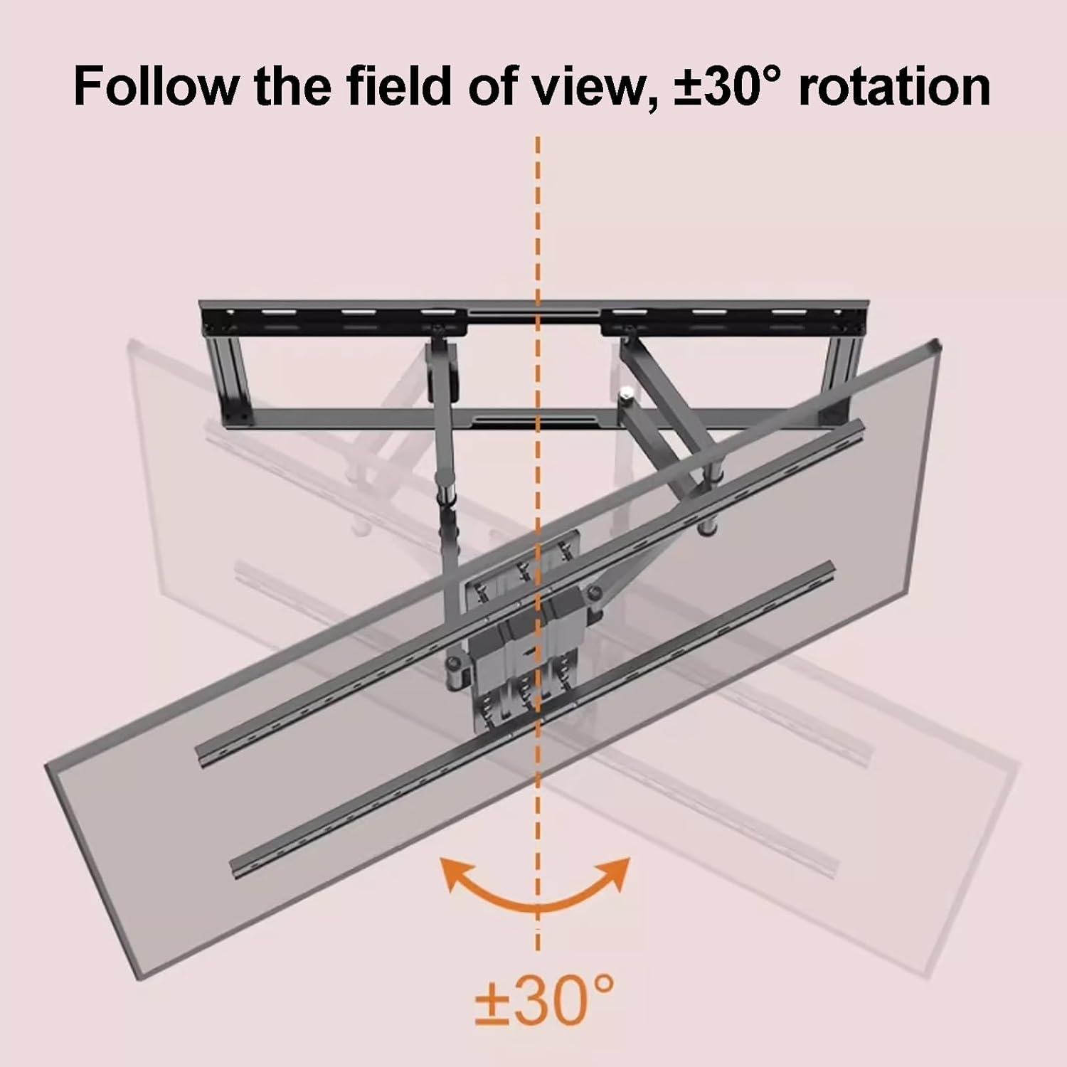 Full Motion TV Wall Mount for Most 50-100 Inch TVs, Leveling TV Mount, Wall Mount TV Bracket Dual Articulating Arms, Swivel, Tilting, Pre-Assembled TV Mount Has Smooth