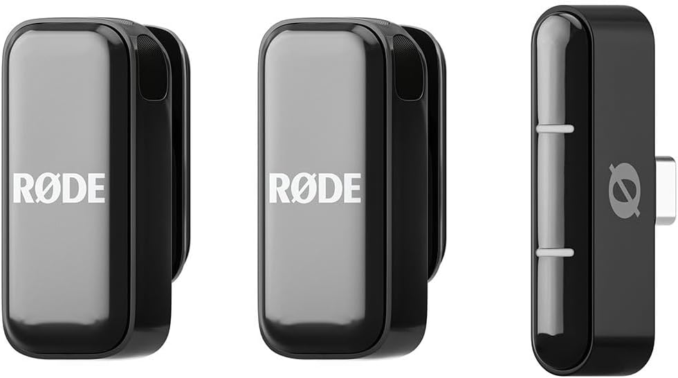 RØDE Wireless Micro - Compact Wireless Microphone, Two Mics with Charge Case for Smartphone Content Creation with Green Extreme 20W 2-Port Wall Charger (USB-C Connector, Black)