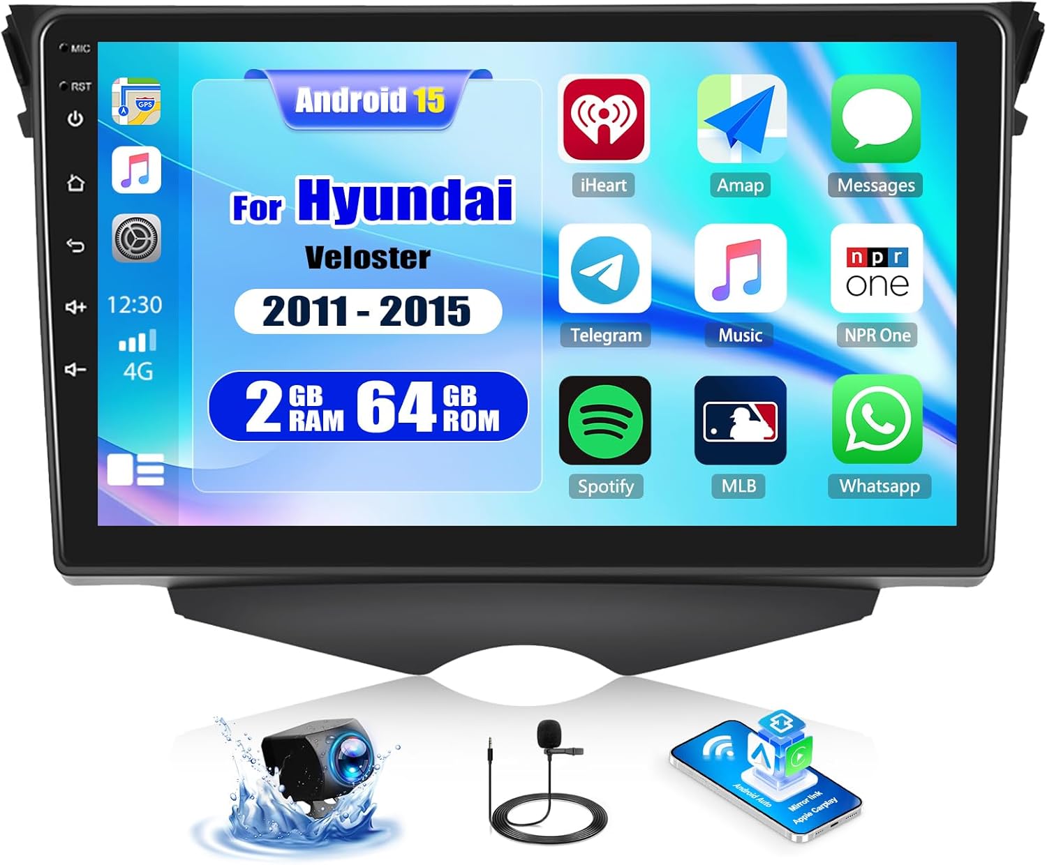 2+64G Android Car Radio for Hyundai Veloster 2011 2012 2013 2014 2015 Wireless Carplay/Android Auto 9