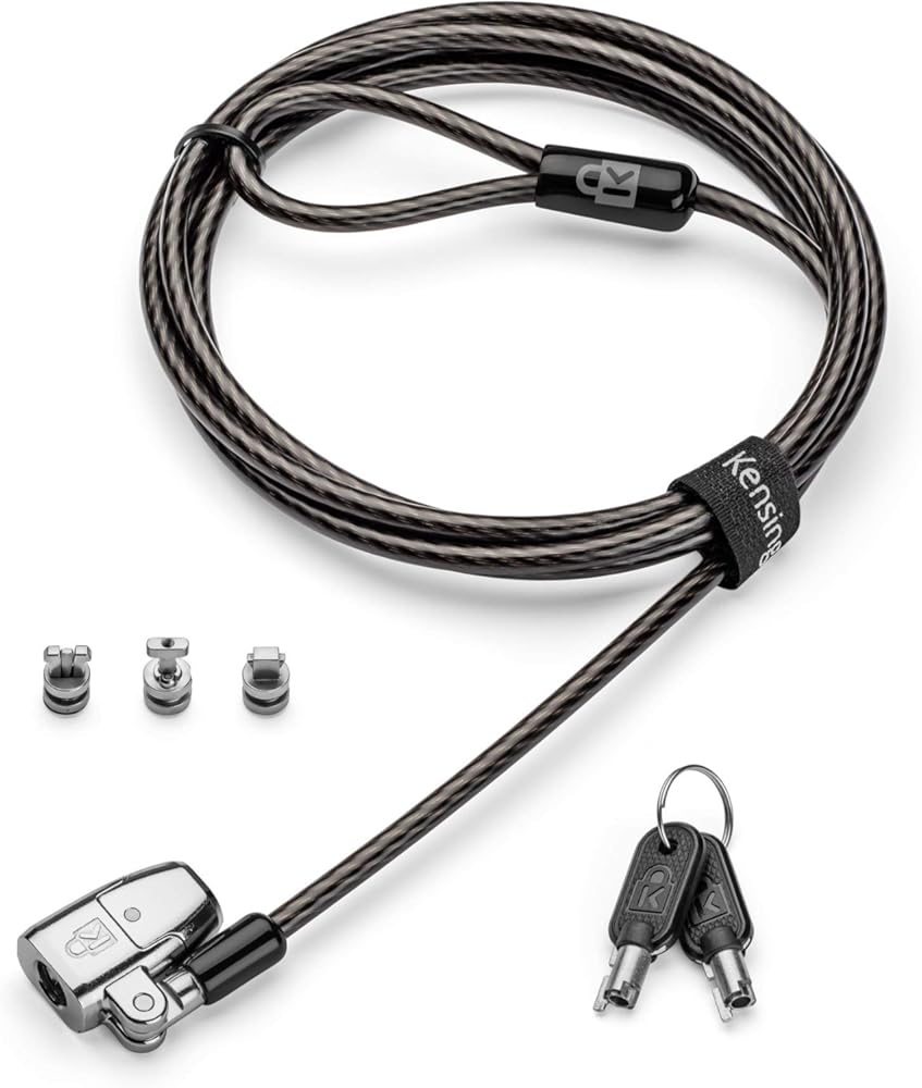 Kensington ClickSafe 2.0 3-in-1 Keyed Laptop Lock (T-Bar, Nano & Wedge Anchors)
