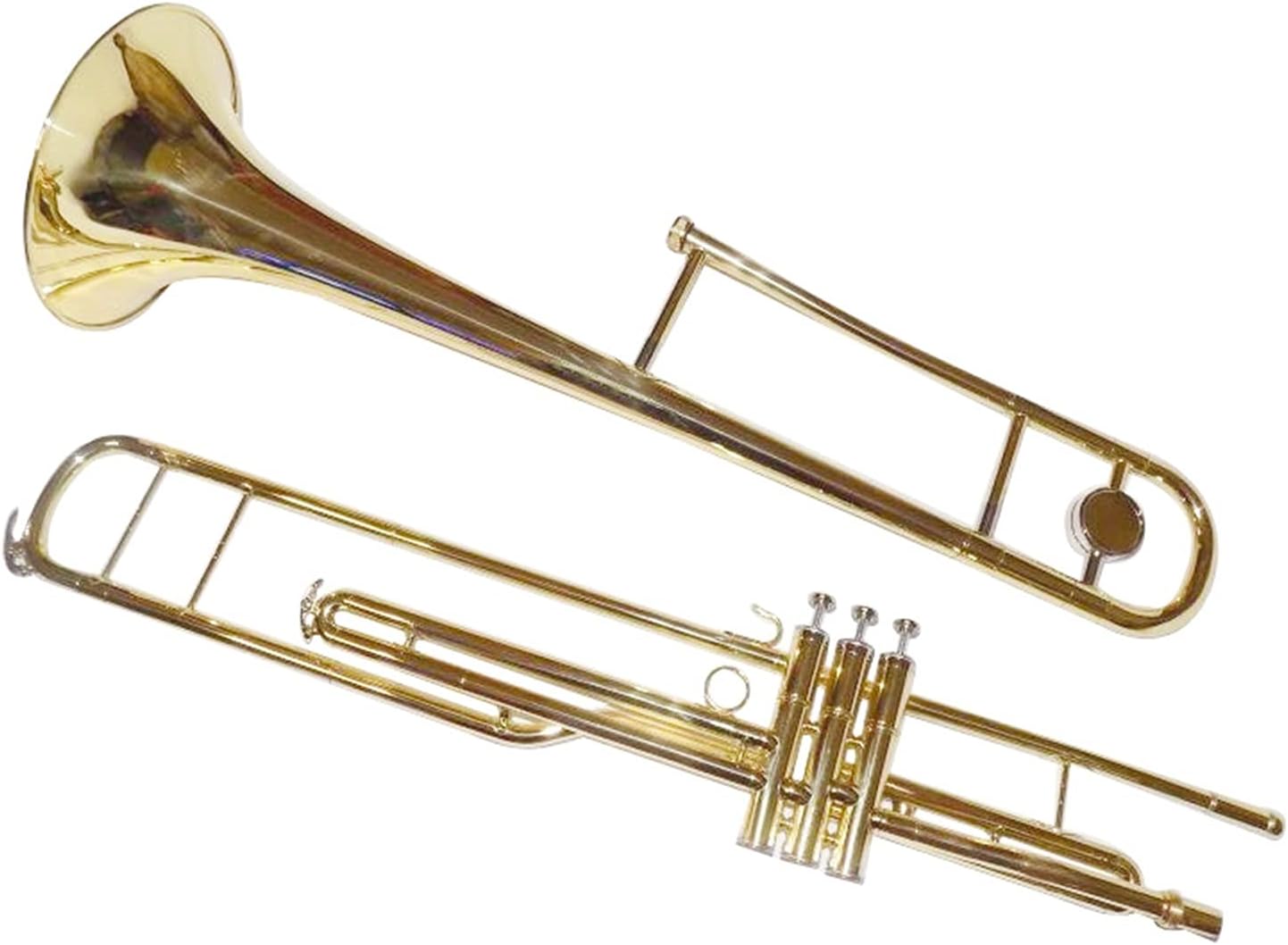 Standard Trombone Bb Piston Trombone Lacquer with Case Mouthpiece Yellow Brass Trombone Musical Instruments Valve Trombone