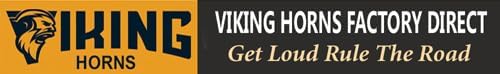 Viking Horns, Loud Sound 129dB 2-Trumpet Compact Air-Horn-Kit, With Dual-Air-Compressors