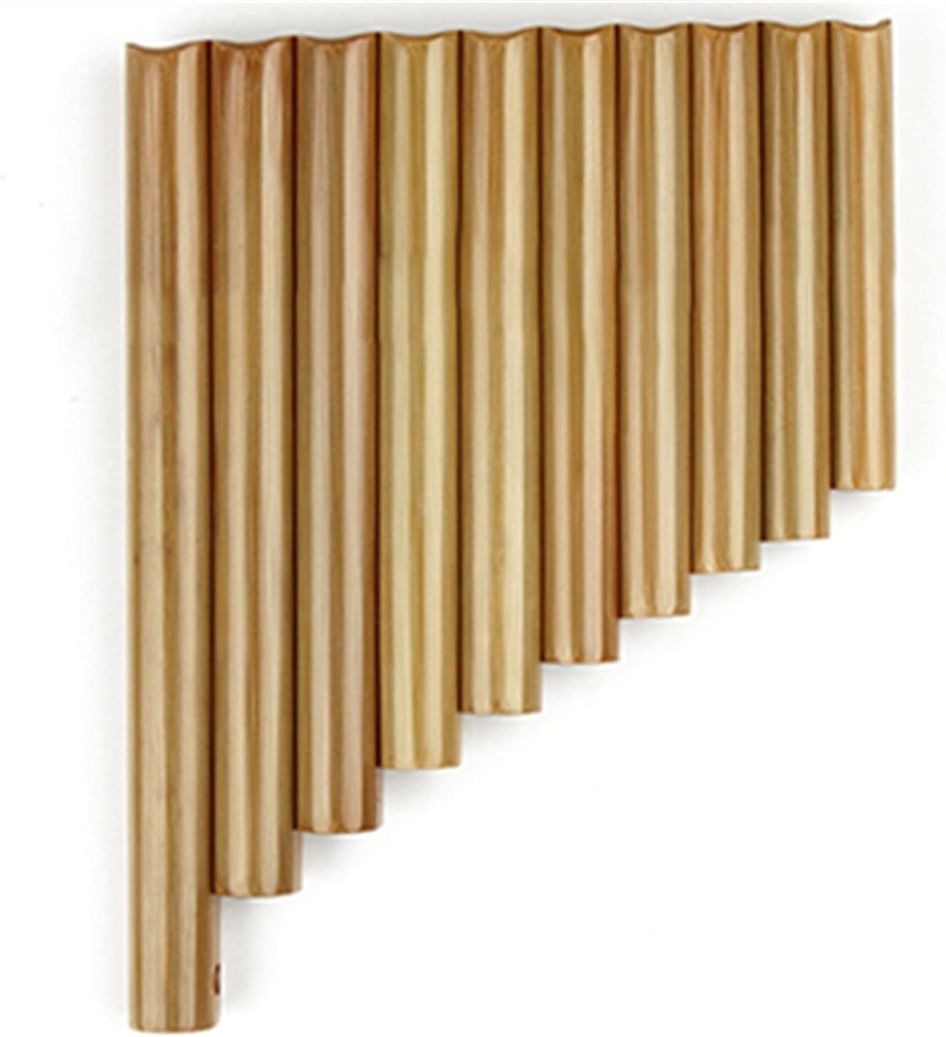 KESHUO 10 Pipes C Key Pan Flute Woodwind Instrument Pan Flute Panpipes (Color : Left-Hand)