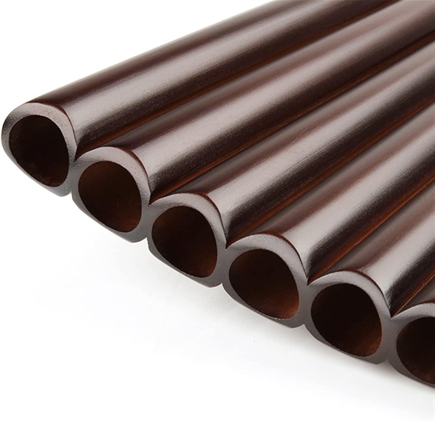 25 Pipes C Key Brown Pan Flute Traditional Woodwind Instrument Bamboo Handmade Pipe (Color : Right)