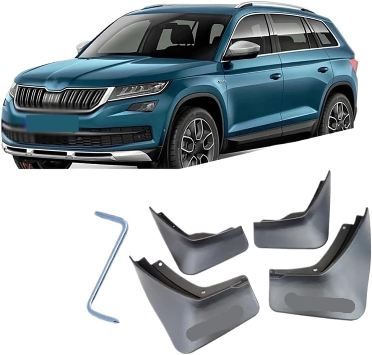 4Pcs Car Front Rear Wheel Fenders Auto Fender Splash Mudguards Mud Compatible for Skoda Kodiaq 2018-2020
