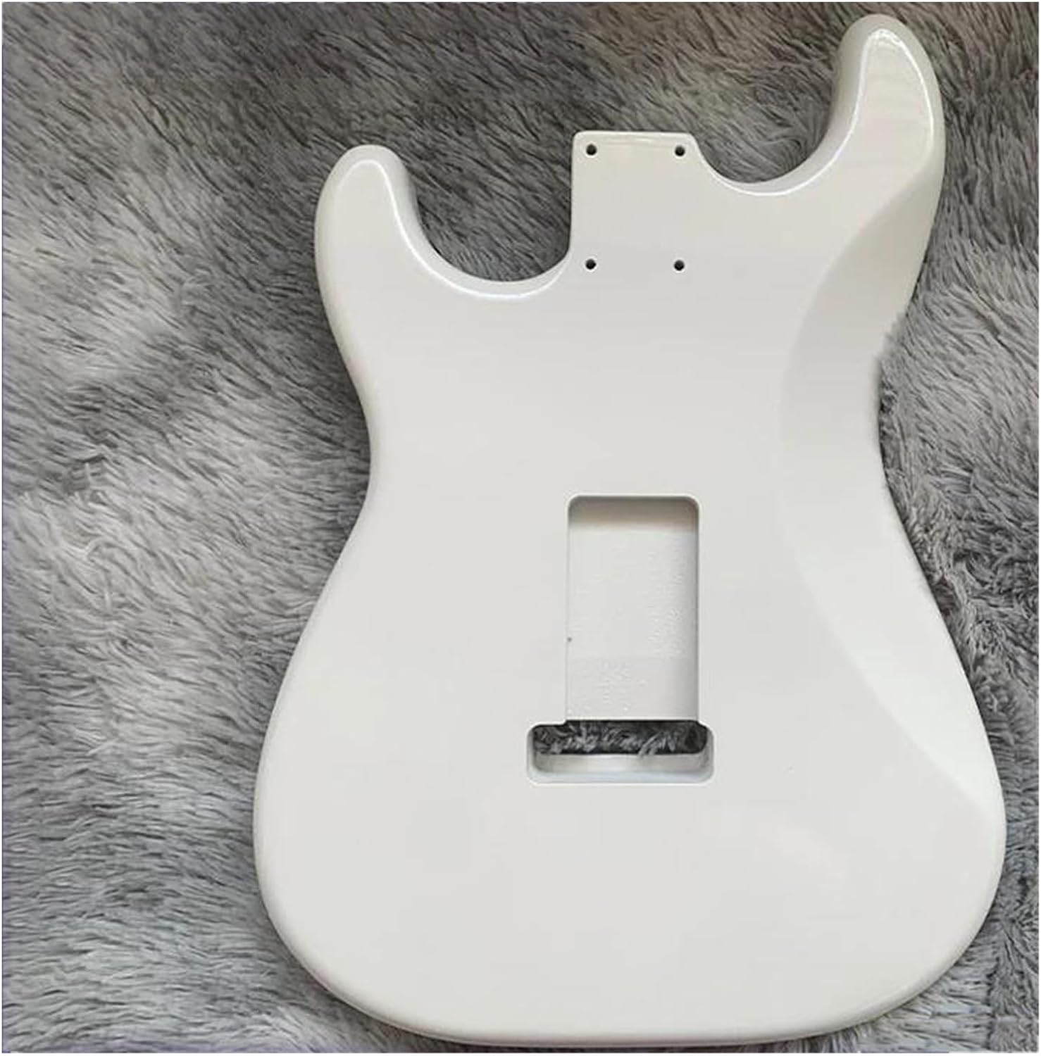Guitar Body Guitar Replacement Parts Electric Guitar Alder Wood Body With F Holes White Body In High Gloss Finished For SSS Semi-hollow DIY Body