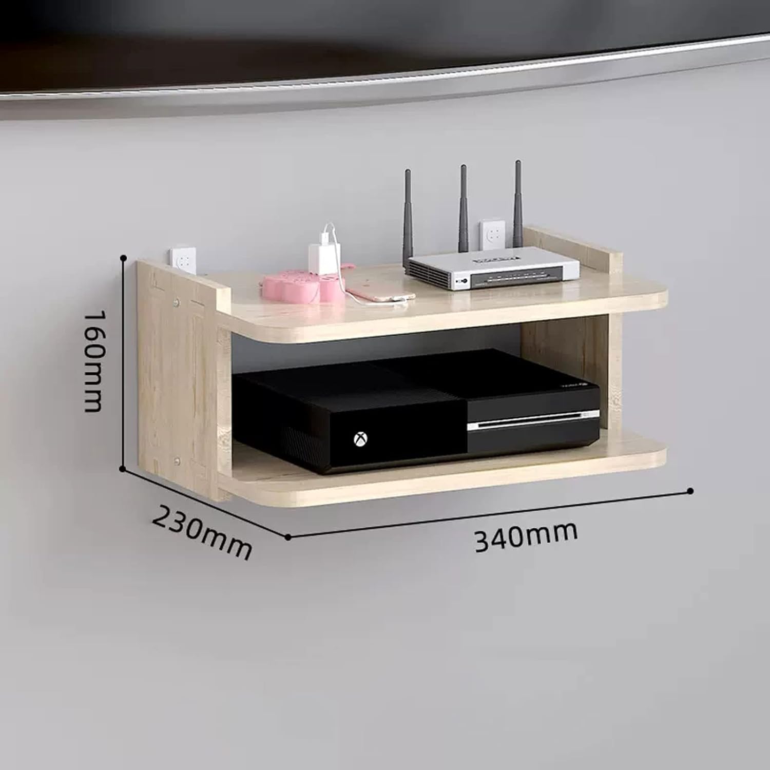 Wall Shelf Floating Shelf Wall mounted TV Shelf TV Stand TV Media Console Set-top box Router DVD projector Shelf Utility Shelve Gaming Shelf TV Wall Unit Decor Wall Mount Corner Shelves TV Board