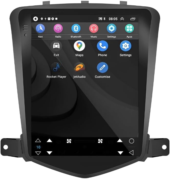 Car Stereo 2-Din Digital Media Receiver for Chevrolet Cruze 2009-2015, Car Audio Receivers with CarPlay Android Auto 9.7 Inch BT, FM Radio with Back Camera GPS Tracking 2+64G Radio 505