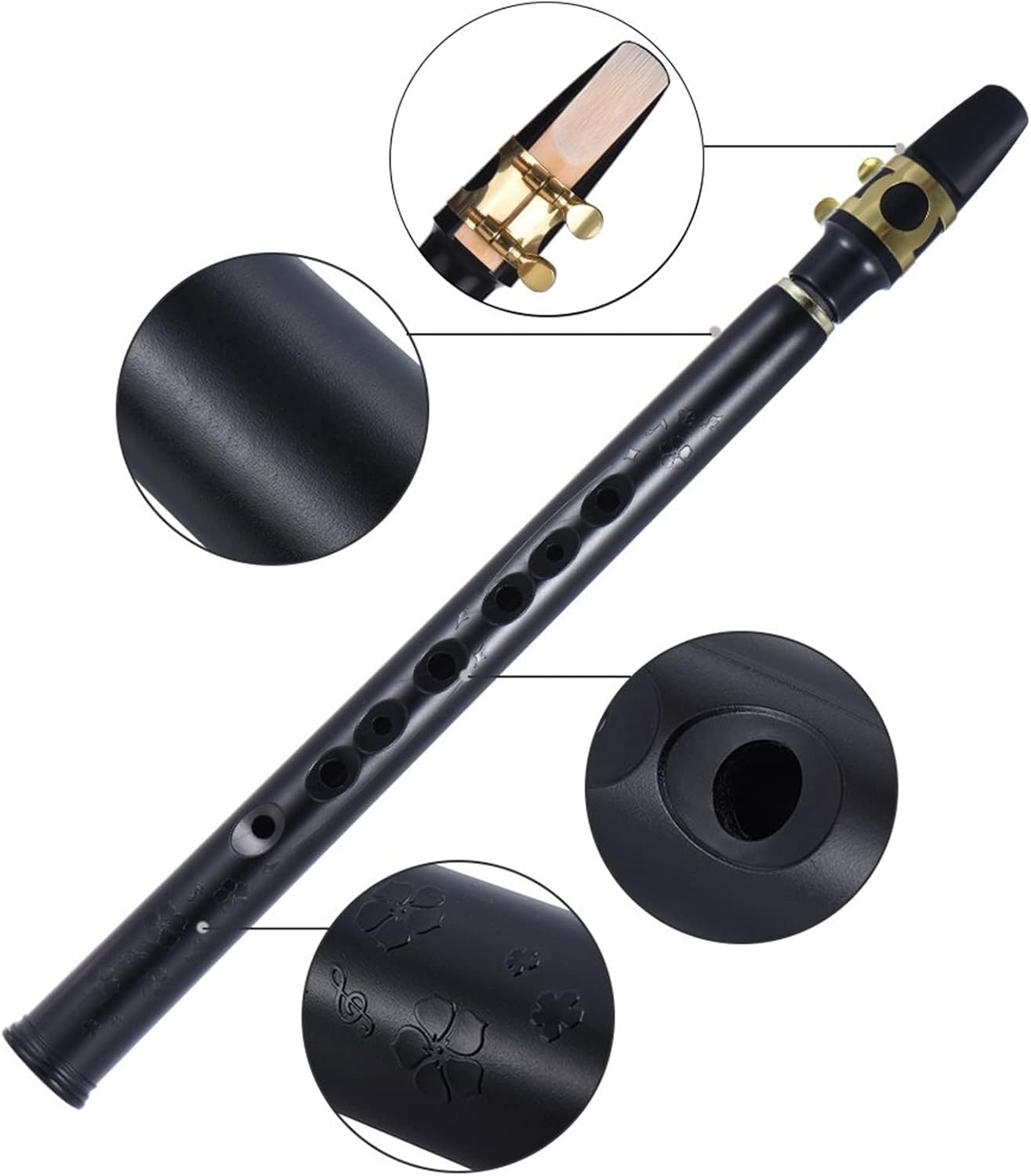 Mini Pocket Bb Saxophone Sax ABS with Alto Mouthpieces 10pcs Reed Carrying Bag Woodwind Instrument Professional Saxophone