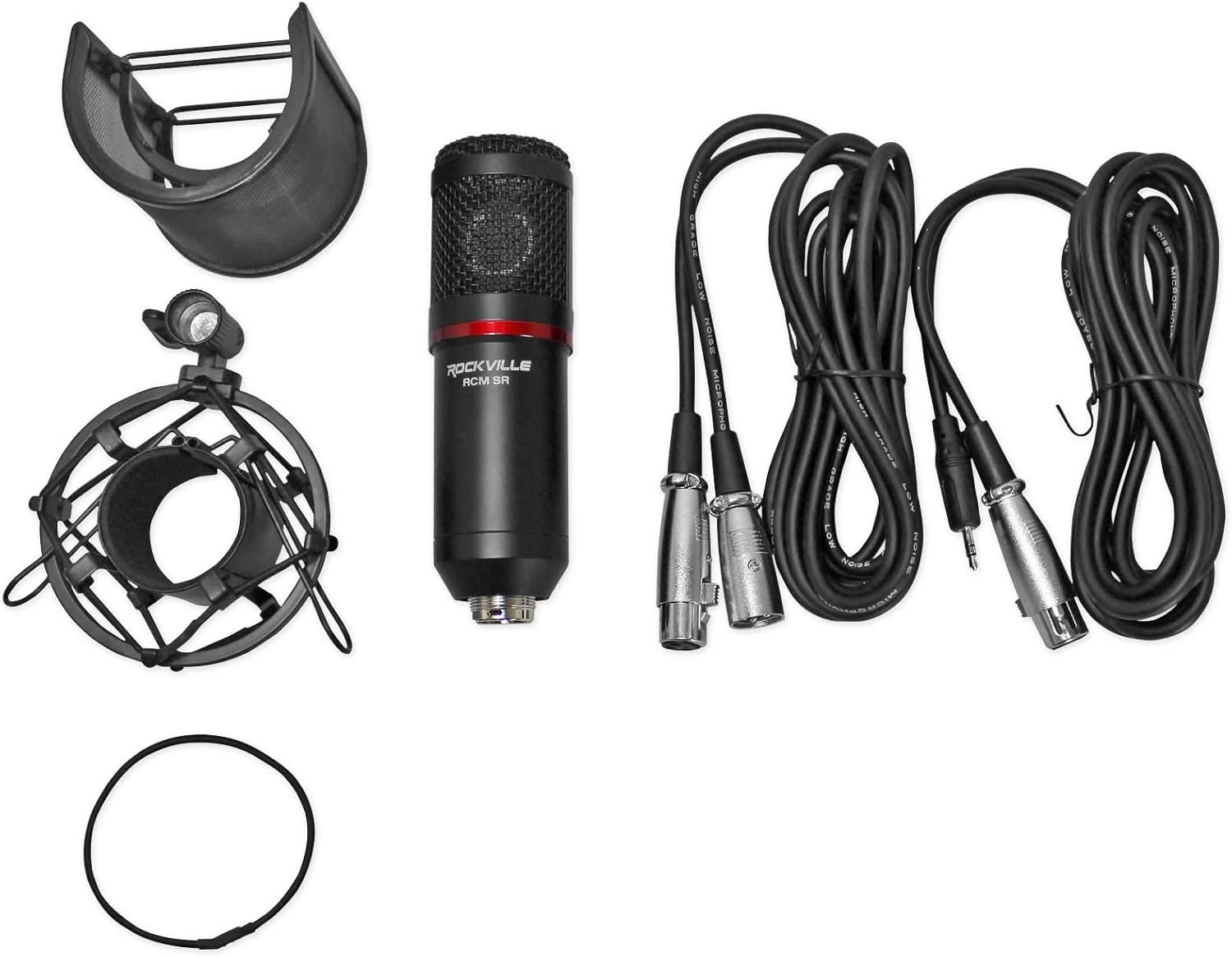 Audiosavings Bundle: Focusrite Clarett+ 2Pre USB-C Audio Recording Interface, 2 Mic Preamps/JFET Bundle with (2) Rockville RCM SR Studio/Recording Condenser Microphone (3 Items)