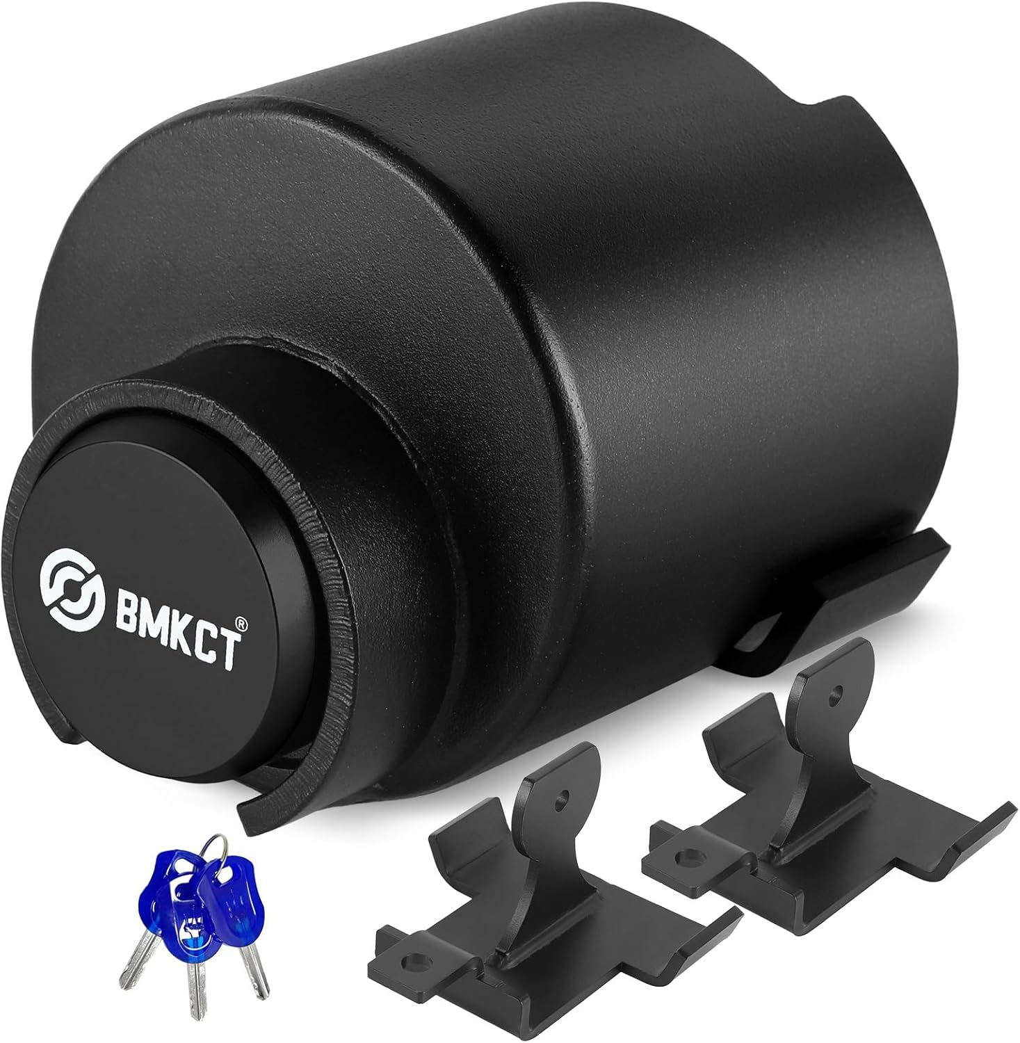 Trailer Lock Fits 2 ＆ 2 5/16 Inch Couplers, 2 in 1 Heavy Duty Trailer Coupler Lock (Black)
