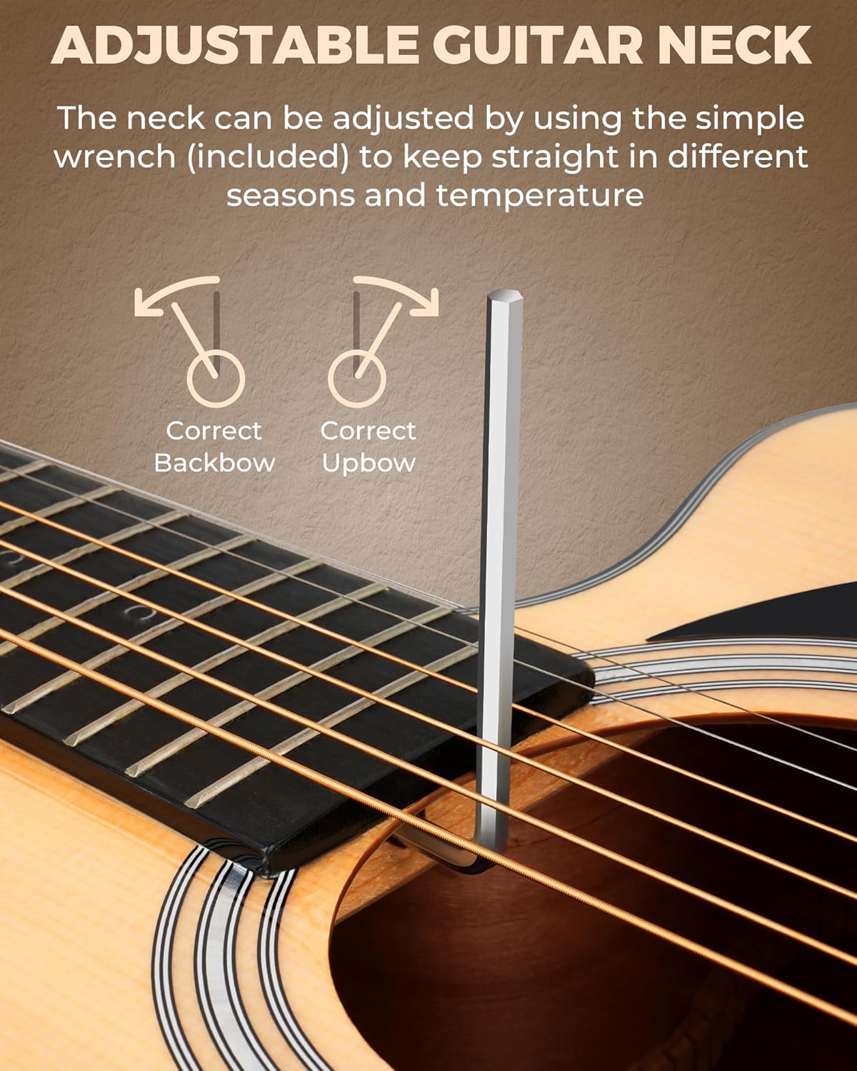 Acoustic Electric Guitar Kit: 41 Inch Full Size 6 String Cutaway Acoustic Guitar for Beginner Adults, Guitarra Electroacústica with Steel String, Built-in EQ, Gig Bag, Capo, Strap, Picks