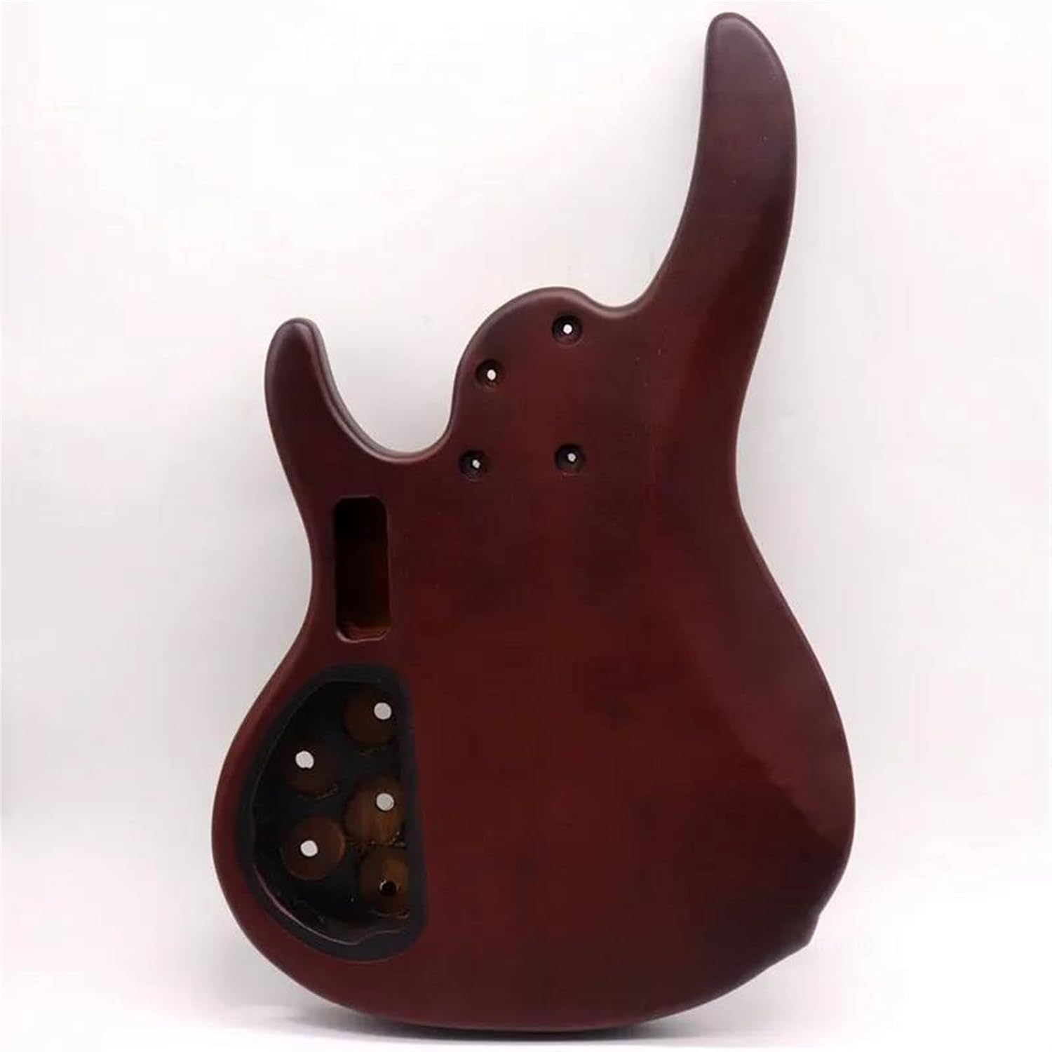 Guitar Body Guitar Replacement Parts Hickory Skin Electric Bass Guitar Body Okoume Wood Use With 24 Fret Guitar Neck