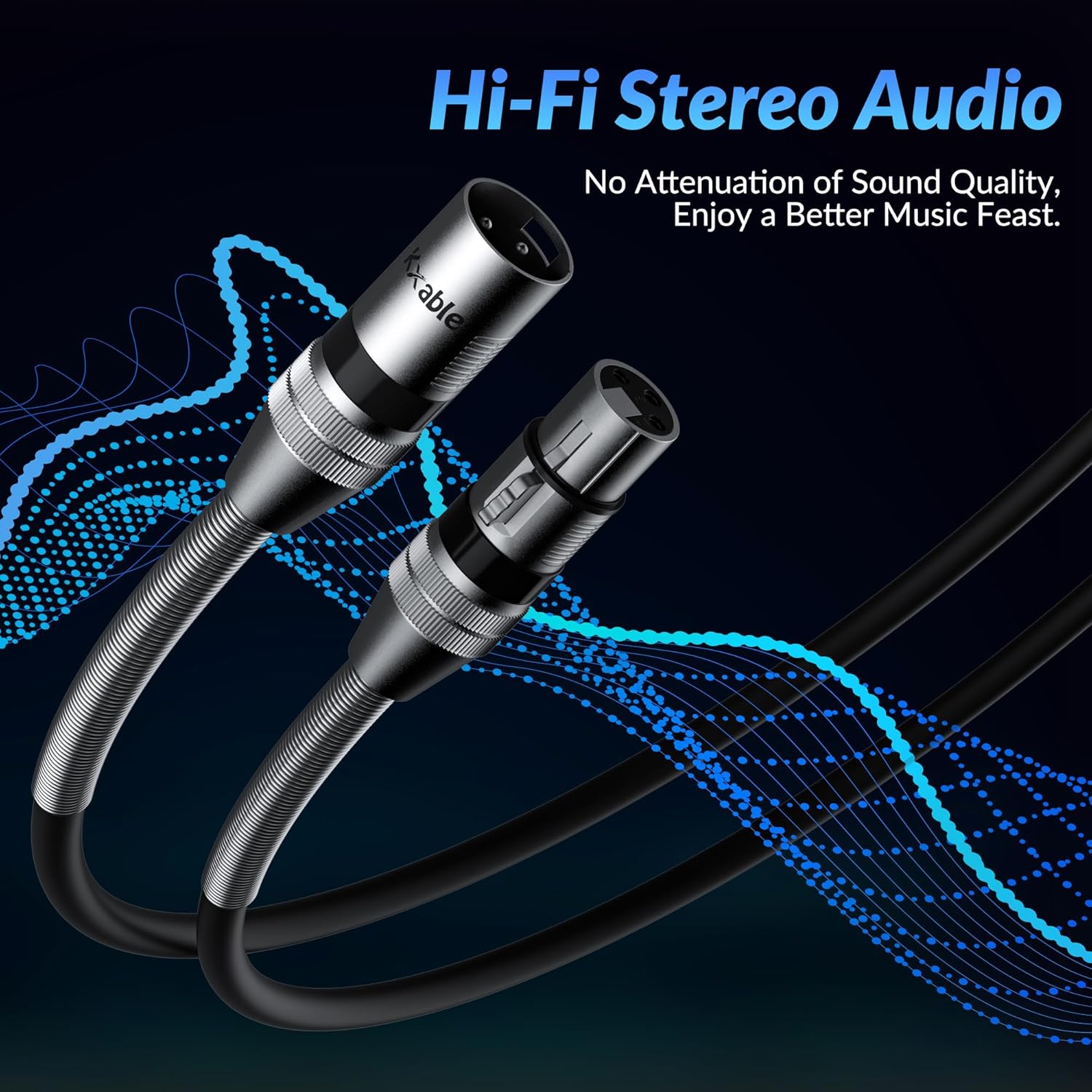 10-Pack DMX to DMX Stage Lighting Cable 15FT, 110 Ohms Impedance XLR Male to Female (XLR Compatible) Cable, 3 Pin Shielded Signal Wire, for DJ Moving Head Par Light Mic Mixer Recording Studio