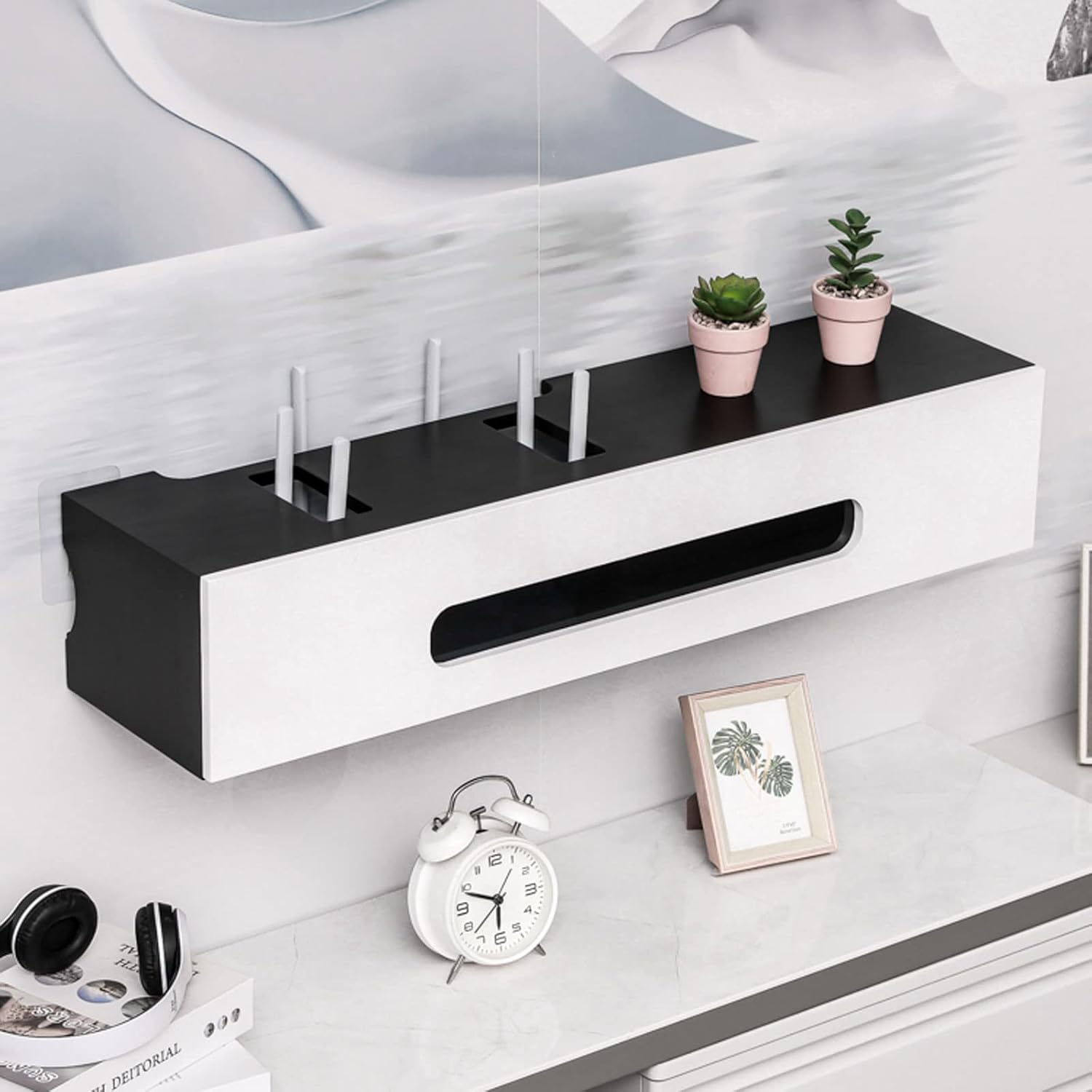 Wall Shelf Floating Shelf Wall mounted TV Cabinet TV Stand TV Console Book Shelf Display Shelf Wall Power Outlet Multimedia Storage Shelf Decoration Shelf Wall Mount Corner Shelves Wall Cabinet