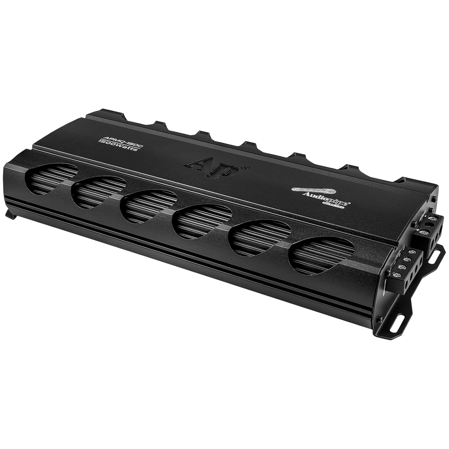 Audiopipe Mini Class D Mono Mosfet Power Amplifier (APMQ-1500), High Performance, 1500W, Compact Design, MOSFET Circuitry, Subsonic Filter, Low-Pass Filter, Reliable Protection, Remote Bass Knob