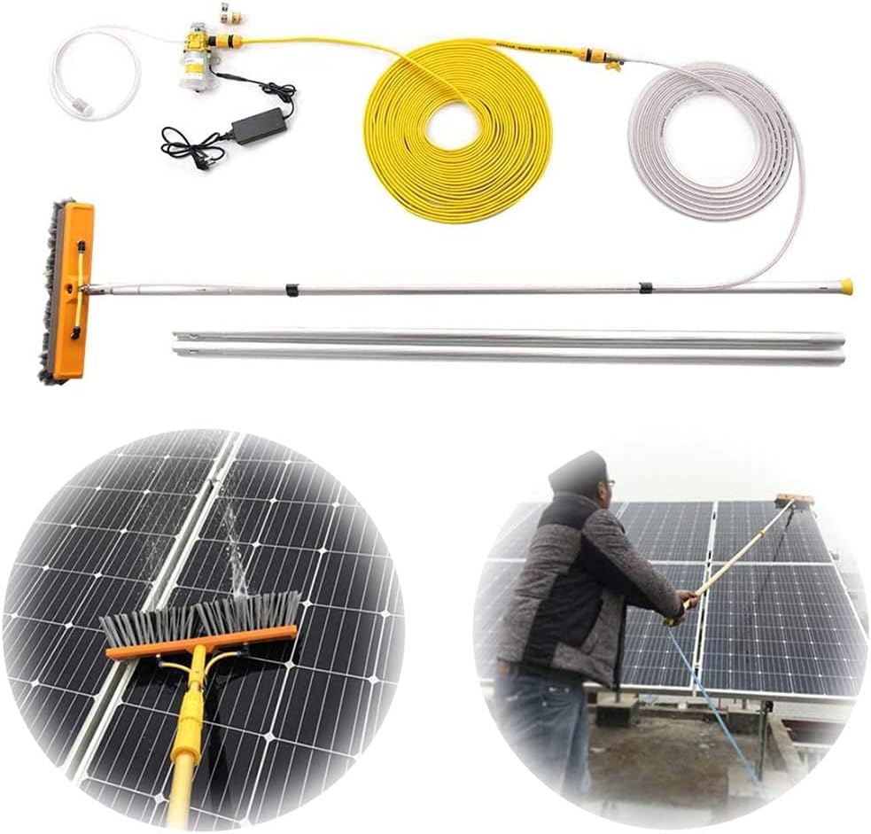 5-9M Window Cleaning Pole, Window Cleaner Kit, Water/Hose Fed Pole, Window Cleaning Brush Equipment, Cleaning Photovoltaic and Solar Panels Roof/7.5M/24.6Ft