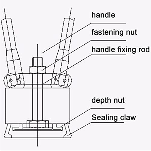 Manual Barrel Sealing machine200L Drum Pressure Cap Sealing Barrel Crimping Tool 35&70mm Crimper Sealer 53 Gallon Manual Barrel Sealing Machine,1set (1set)