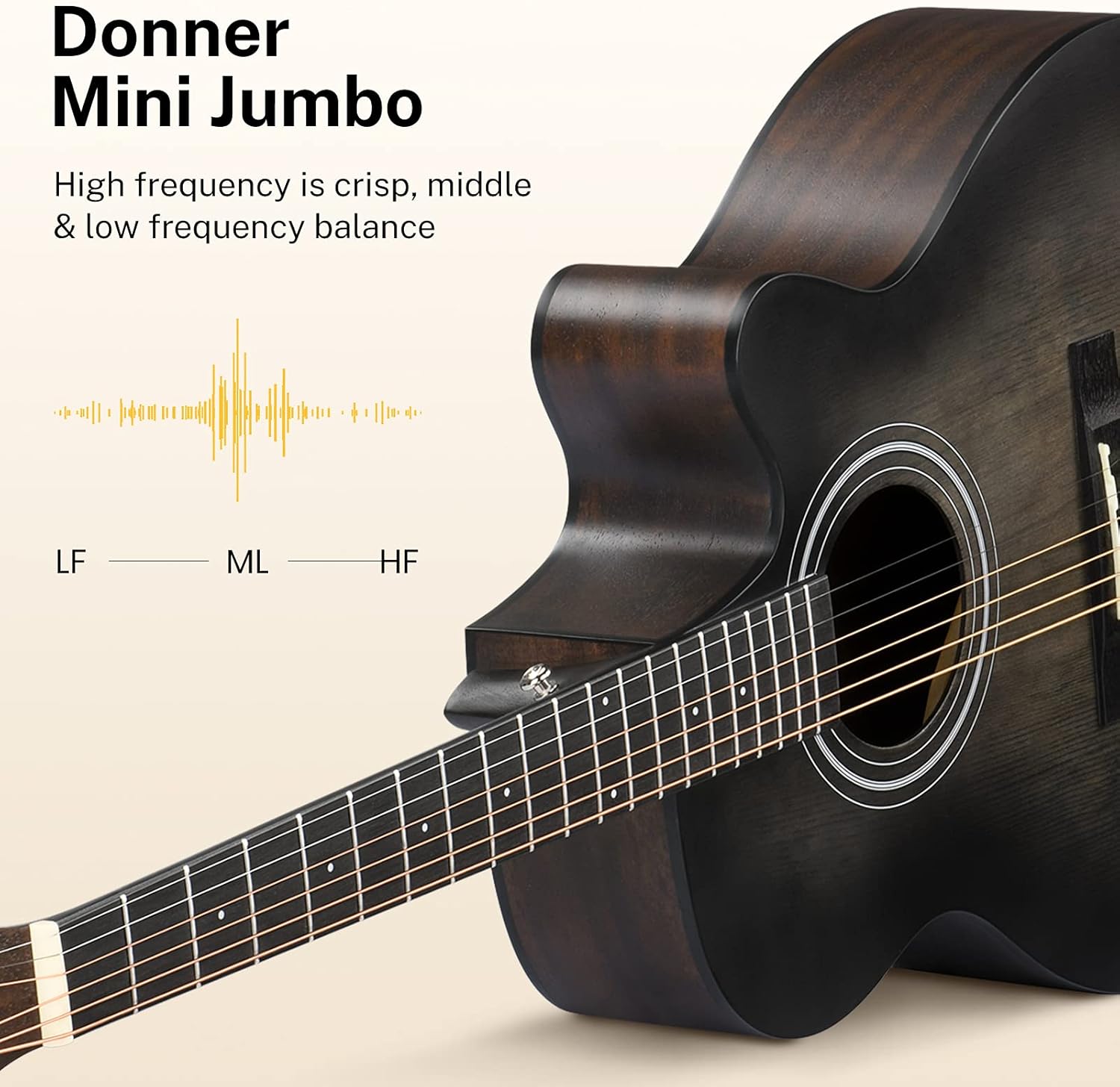 Donner Acoustic Guitar for Beginner-Mechanical Metronome