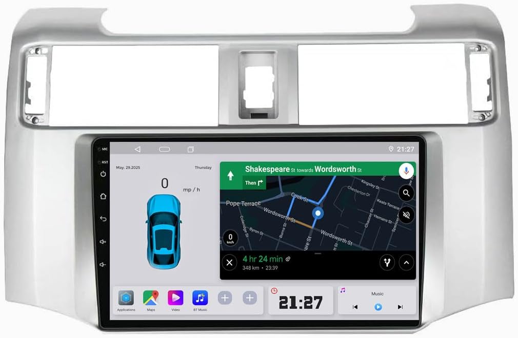 FELLOSTAR for 2009-2017 Toyota 4Runner N280 Radio Update Car Stereo Replacement Head Unit with Carplay & Android Auto 8-Core 2+32G 9-Inches QLED Touch Screen