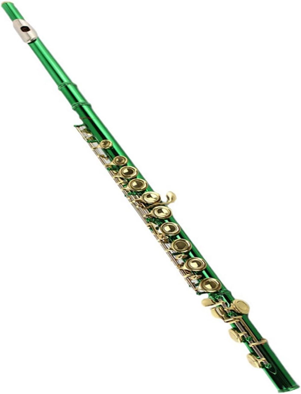 Wind Instrument Colored Flute 16 Closed Holes C B Tail E Key Green Solid