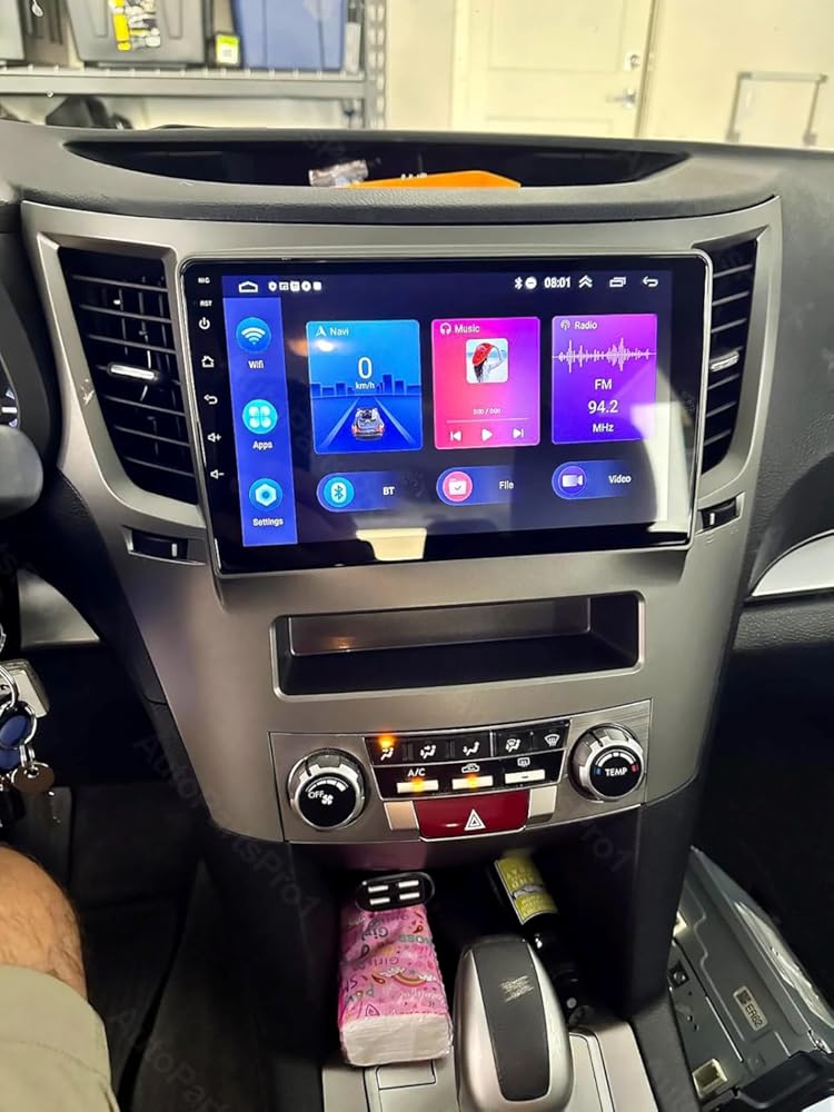 Double Din Radio for Subaru Outback 2011 Android Car Radio Upgrade Compatible with Wireless Carplay Android Auto Touchscreen Stereo Bluetooth GPS Navigation Head Unit WiFi AM/FM Backup Camera 4G+64G