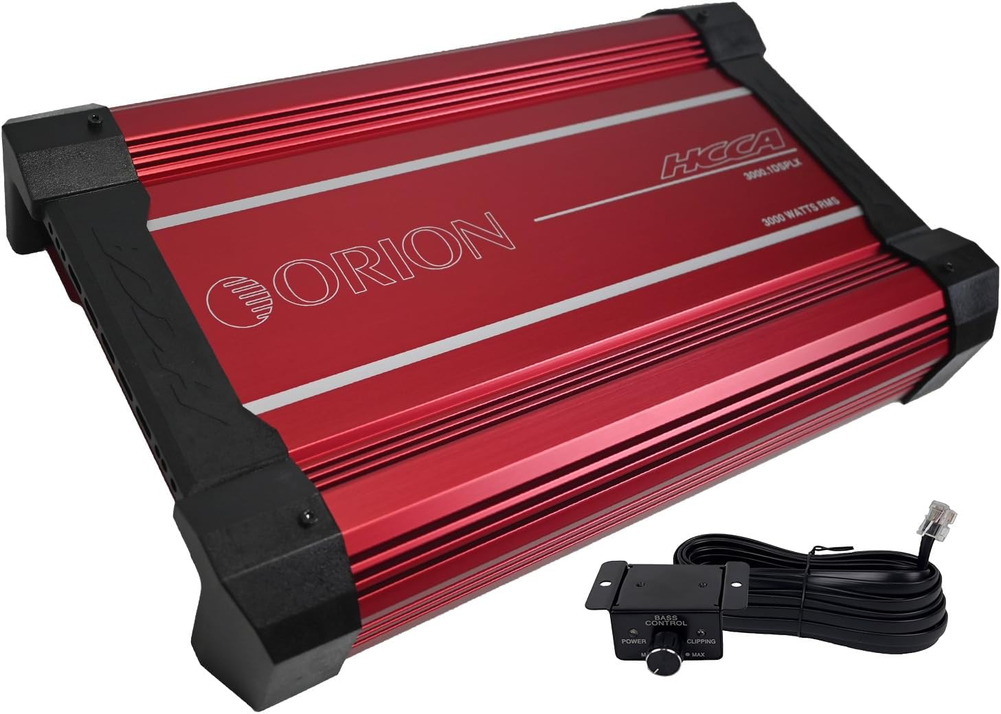 Orion HCCA3000.1DSPLX High Performance 3000W RMS Competition High Current Class-D Monoblock Amplifier - 1 Ohm Stable, Low Pass Filter, Bass Boost Control, Mosfet Power Supply, Bass Knob, Made in Korea