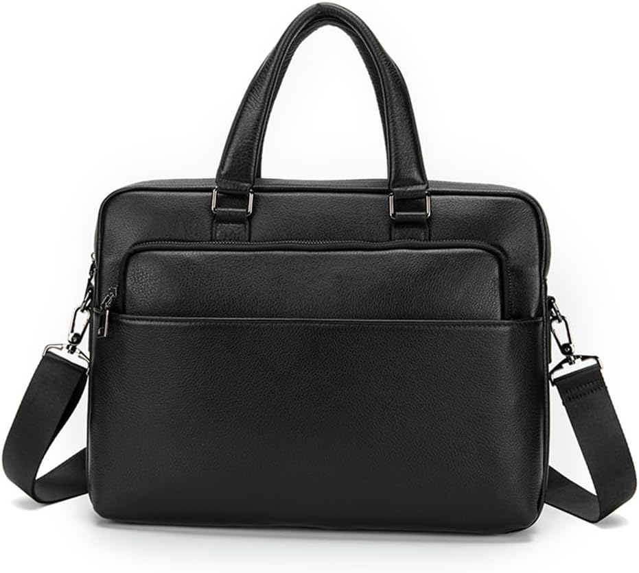 Natural Wrestling Pattern Men's Briefcase Large Capacity Computer Bag Men's Leather Handbag Top(E)