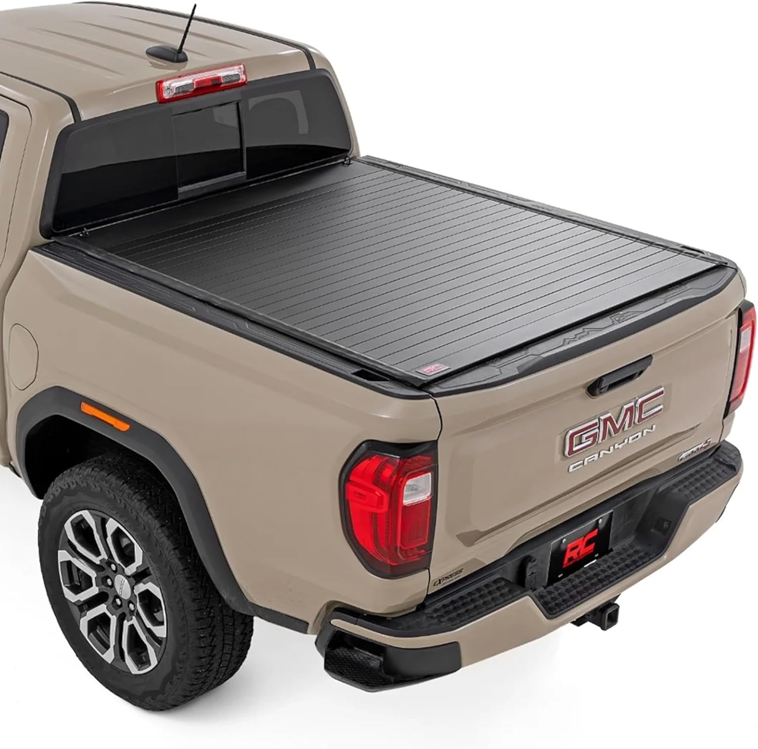 Rough Country Hard Roll-Up Bed Cover for Chevy Colorado & GMC Canyon 2WD/4WD (2023-2025) - Aluminum Truck Bed Cover, Fits 5' Bed