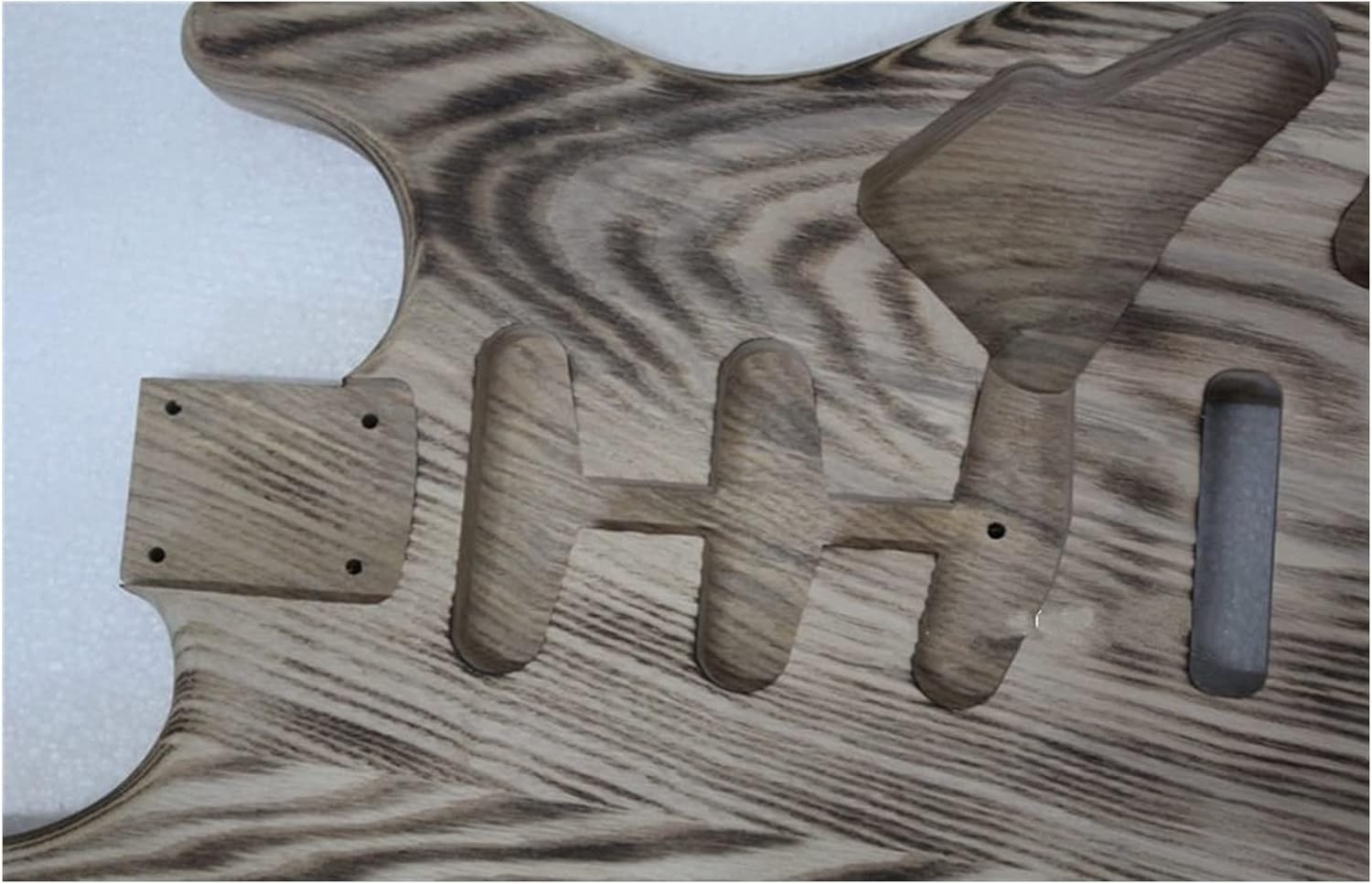 FLFL DIY Unfinish Ash Wood Electric Guitar Body Unfinished Guitar Kit