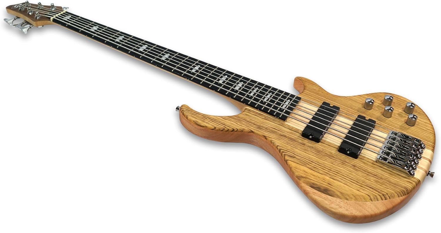 6 String Electric Bass Guitar Millettia Laurentii+Okoume body maple neck
