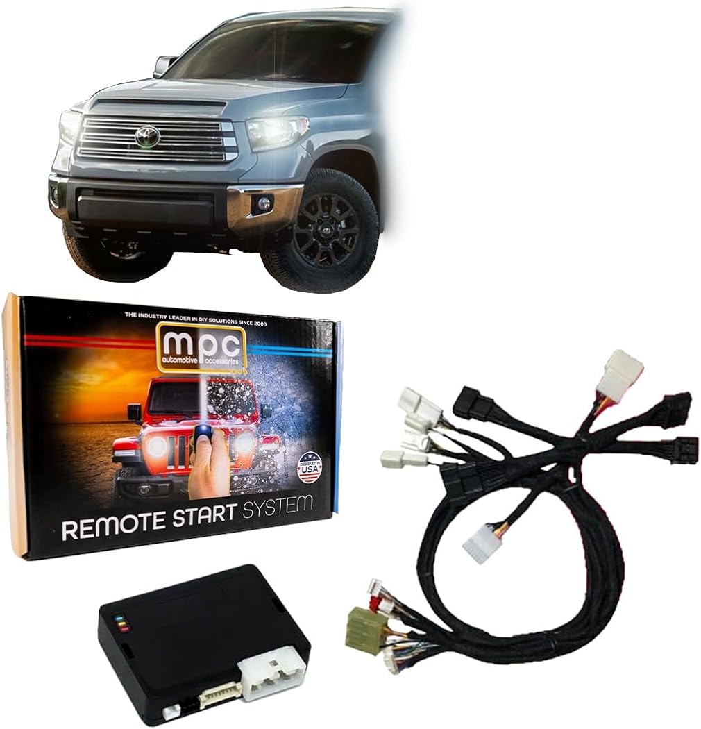 MPC Remote Starter Compatible with 2022-2024 Toyota Tundra Hybrid Push-to-Start | Plugin T-Harness - Factory Remote Activated - Press 3X to Start - Custom Firmware Preloaded - USA Tech Support