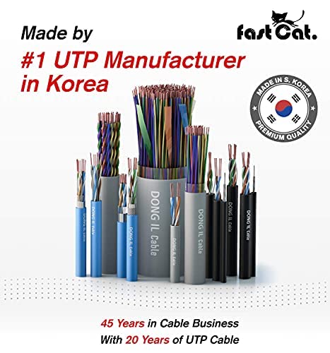 fast Cat. Speaker Wire 14 Guage 2C, UL Listed & CMR/CL3R-FT4 Rated - Speaker Cable w/PVC Jacket, 100% Oxygen-Free Pure Bare Copper - (105) HighFlex 14 Guage Wire - in-Wall Use-500ft Bulk Cable, Blue