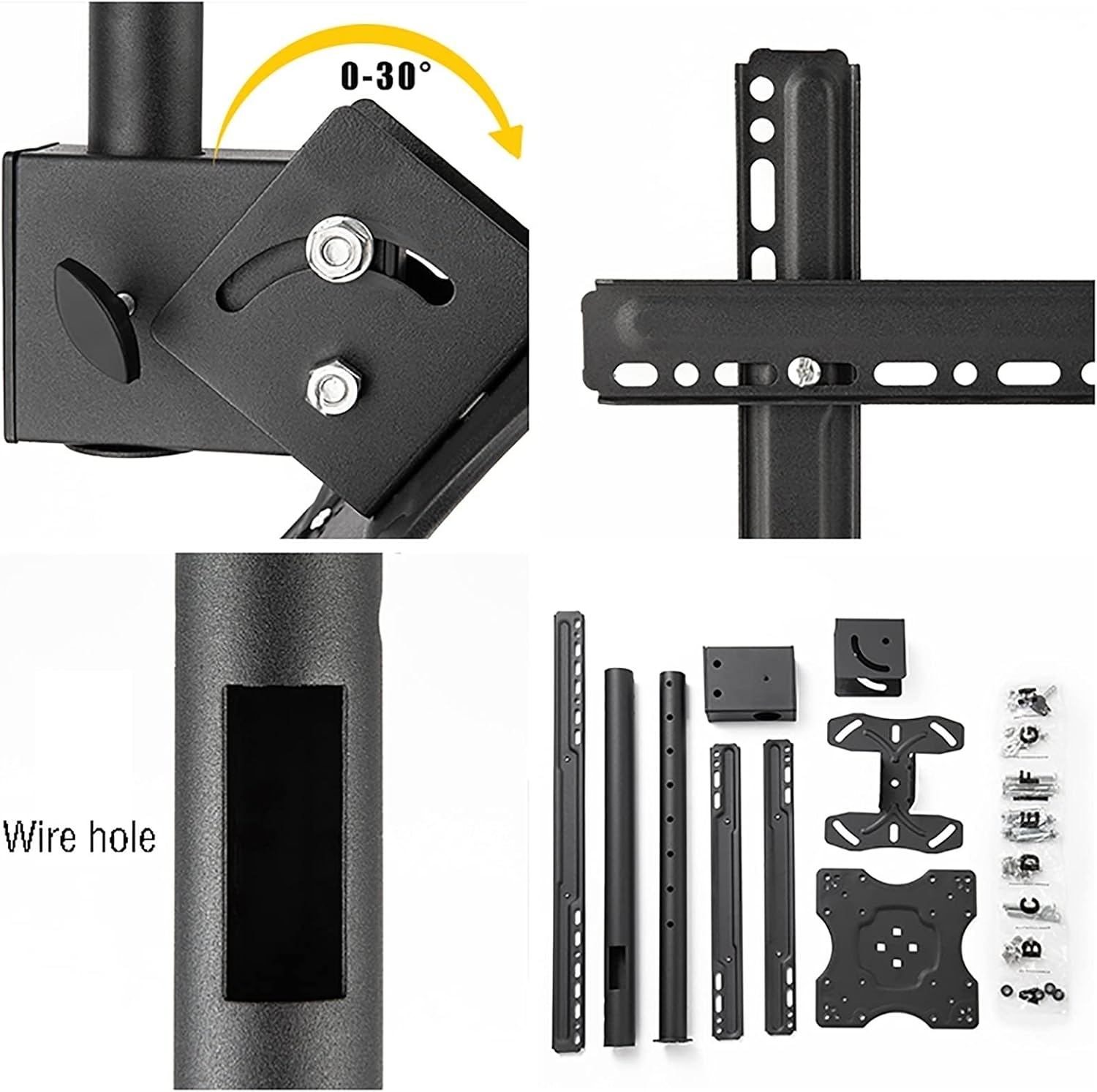 TV Stand tv Wall Mount Ceiling TV Mount Bracket, Fits 32-75 Inch Flat Panel Televisions,Adjustable Height Telescoping Tilt and Swivel, Max TV Weight 132 Lbs(2m)