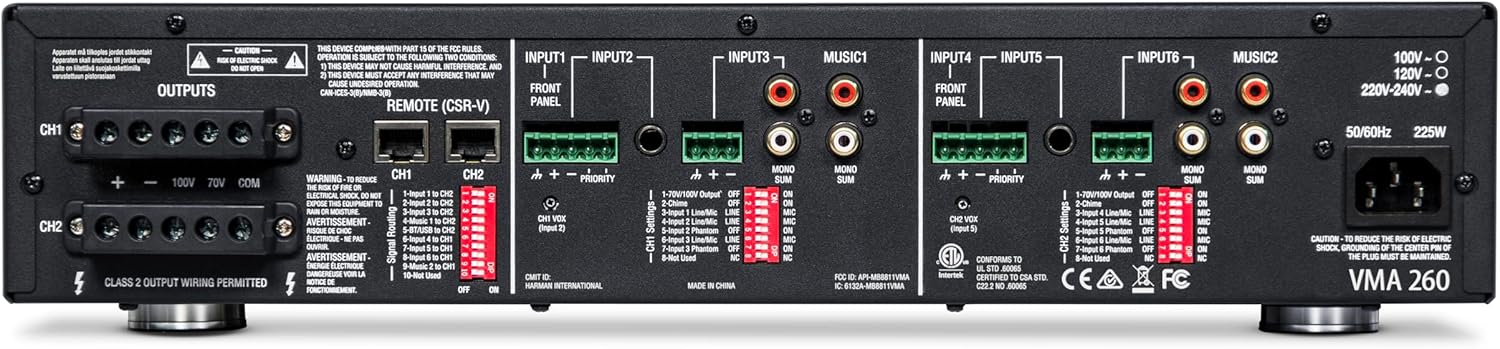 JBL Professional VMA260 Commercial Series 60-Watt Bluetooth-Enabled Mixer/Amplifier