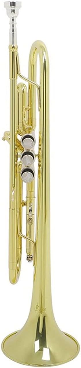 KESHUO Musical Trumpet Bb B Flat Brass Trompeta Golden Durable Trompete Musical Instrument with Mouthpiece Gloves Foam Case Trumpets