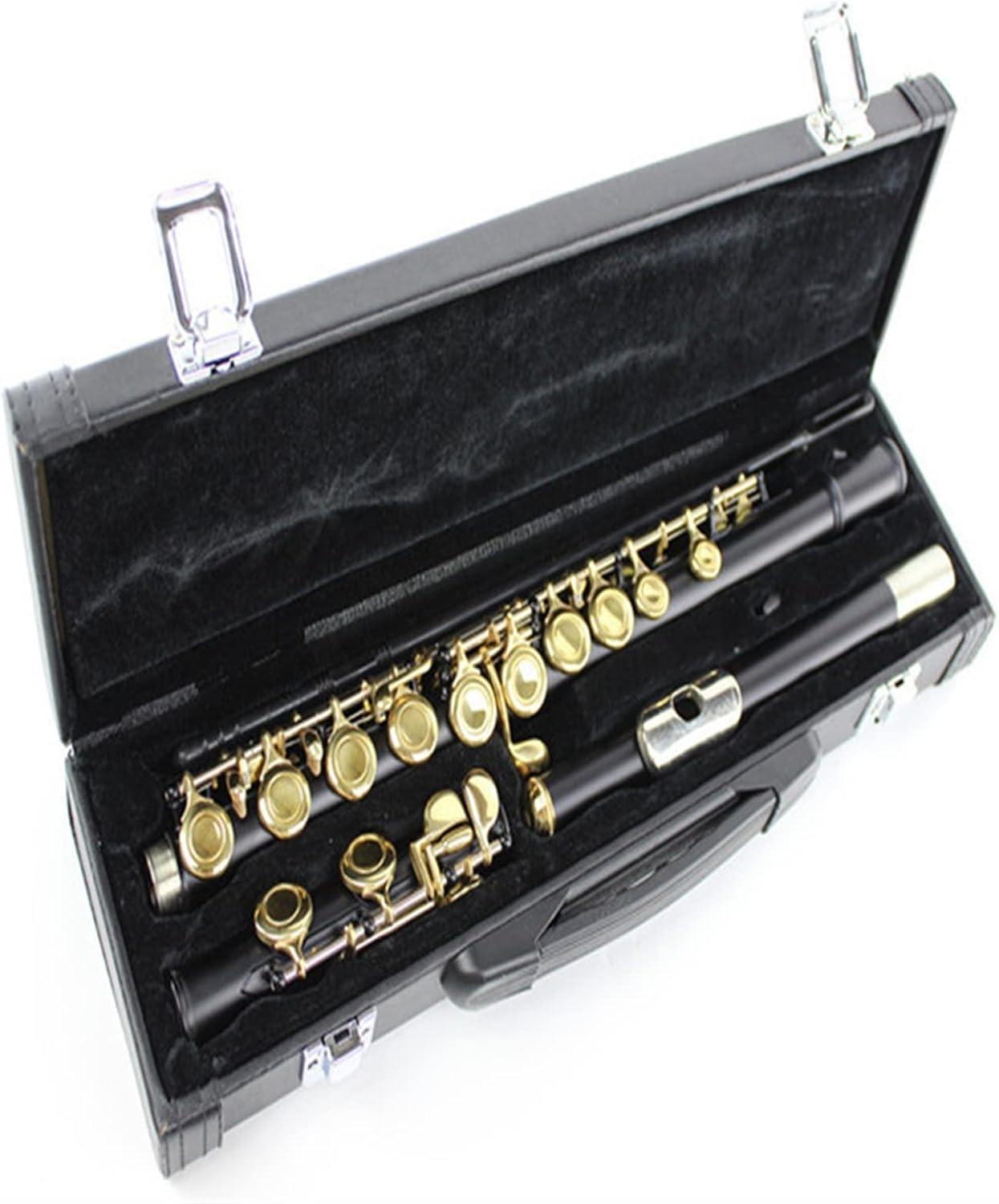 Flute Kit Wind Instrument Color Flute 16 Hole Closed Hole C White Copper B Tail E Key Black Flute Intermediate Flute