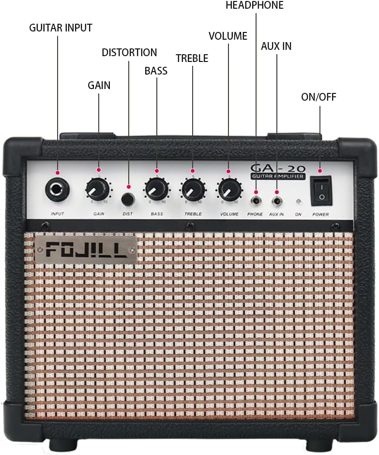 Fojill 39 Inch Electric Guitar Kit Set Beginner Starter Combo Package Bundle 20W Amplifier Amp Accessory Padded gig Bag,Picks, Cable,Strap,Extra Strings