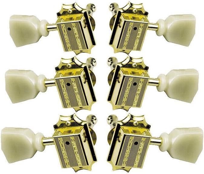 Gibson Deluxe Green Key Tuner Set, Vintage Gold - Pearloid
