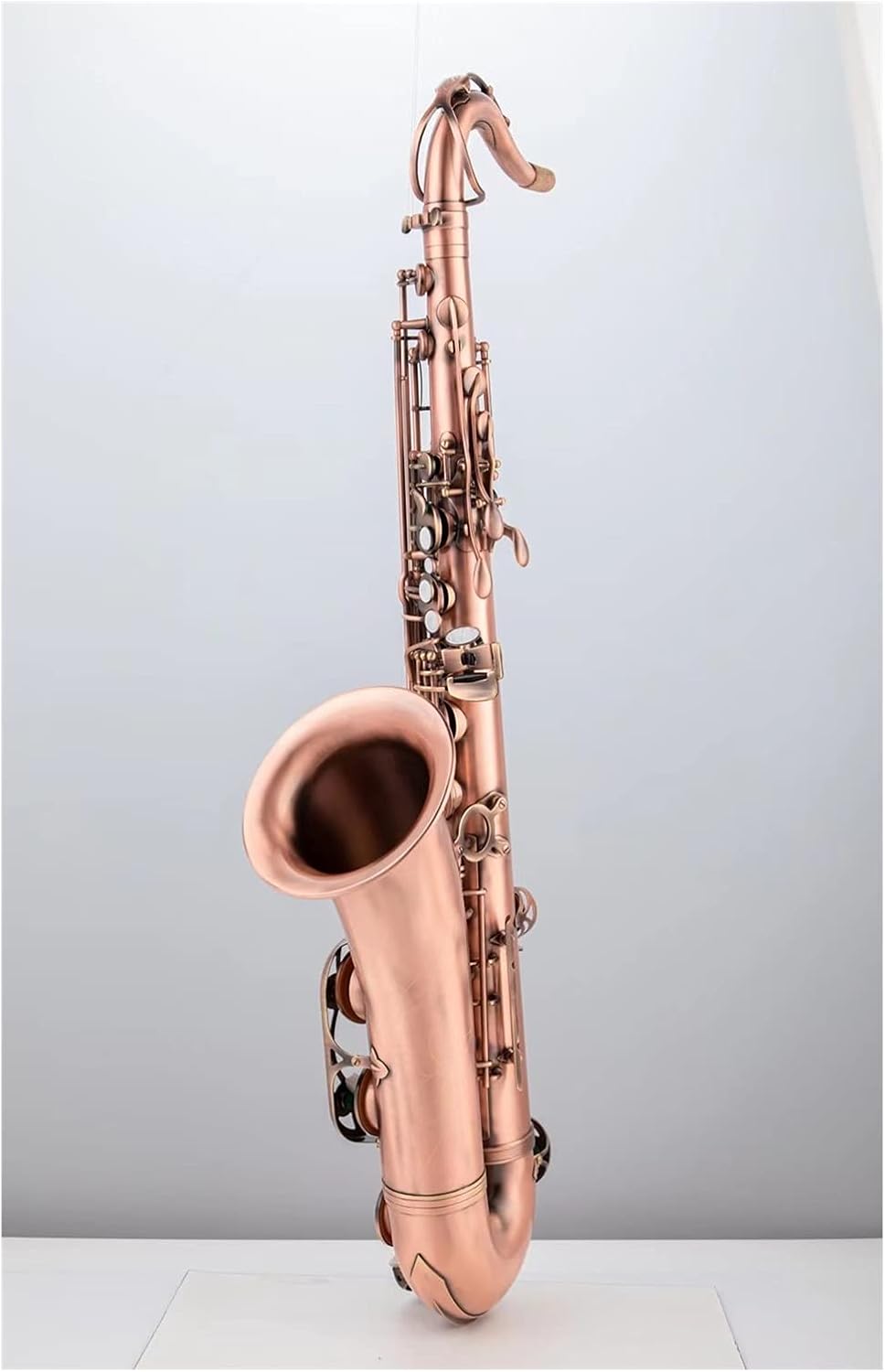 Tenor Saxophone B Flat Phosphor Bronze Pink Woodwind Instrument with Case Accessories Student Saxophone (Color : Dark Grey)