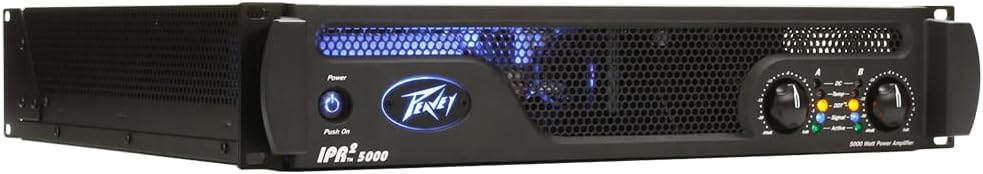 Peavey IPR2 5000 Power Amplifier Bundle with 2x 20ft Pig Hog Black Woven Instrument Cables and Polishing Cloth – 2-Channel Lightweight Professional Audio Amp