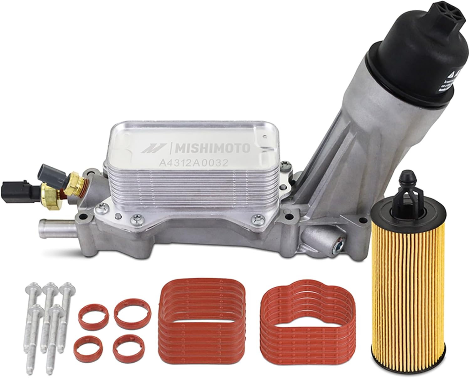 Mishimoto Aluminum Oil Filter Housing Kit, Compatible with Pentastar 3.6L & 3.2L, 2011-2017